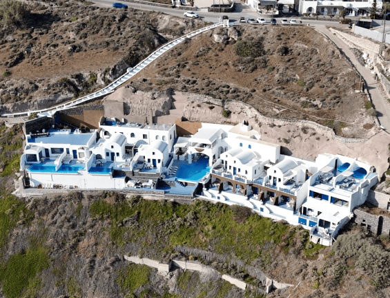 drone-view-astarte-suites-hotel-in-santorini