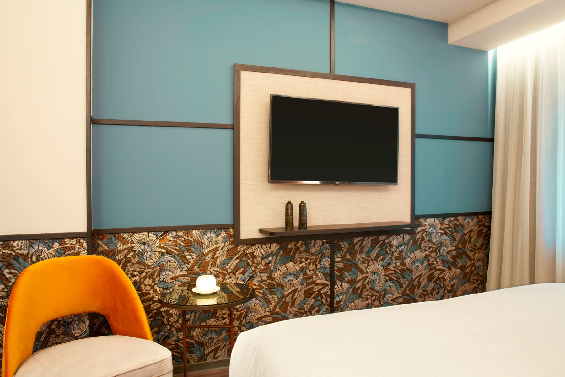 a tv on a wall