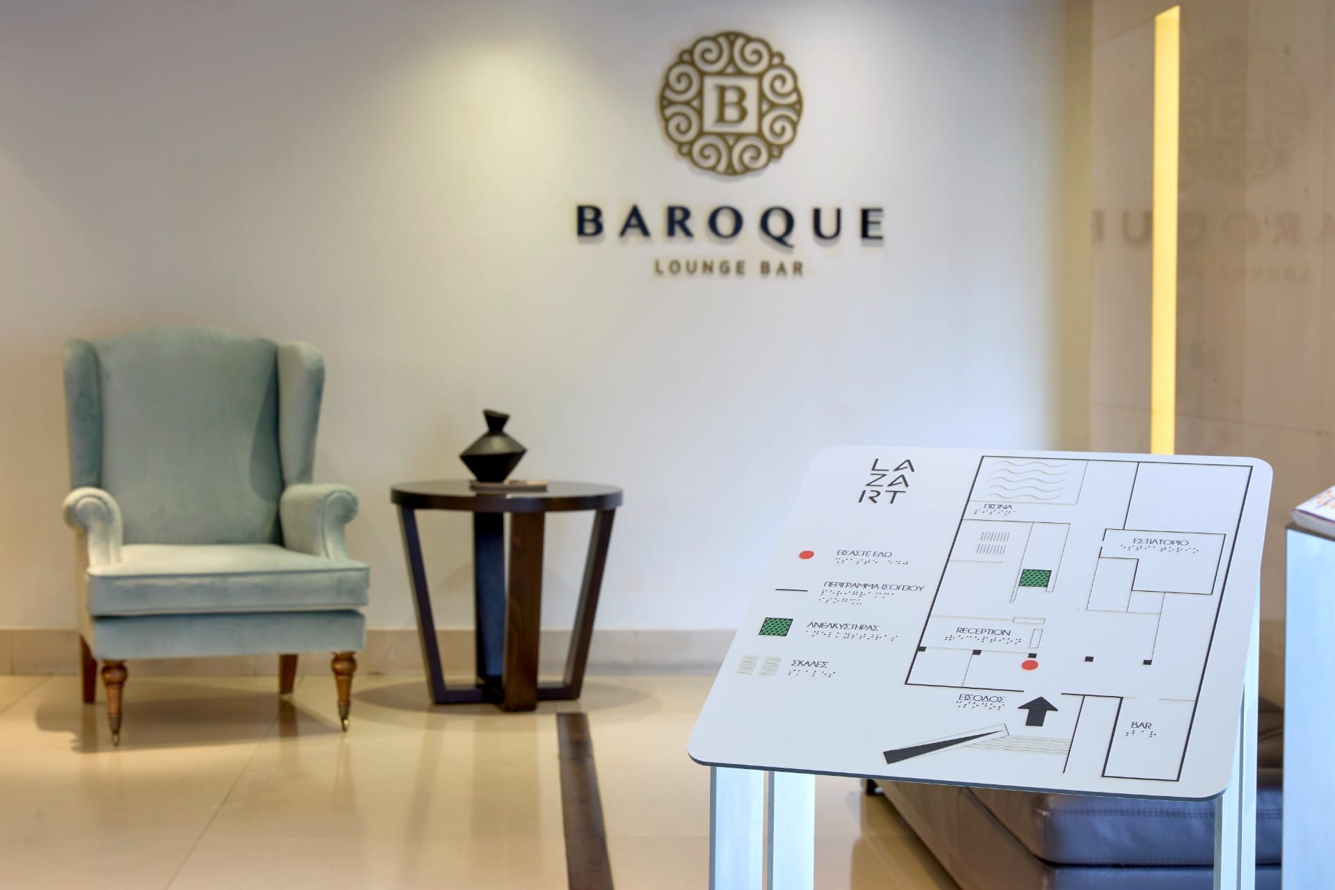 a room with a desk and a chair