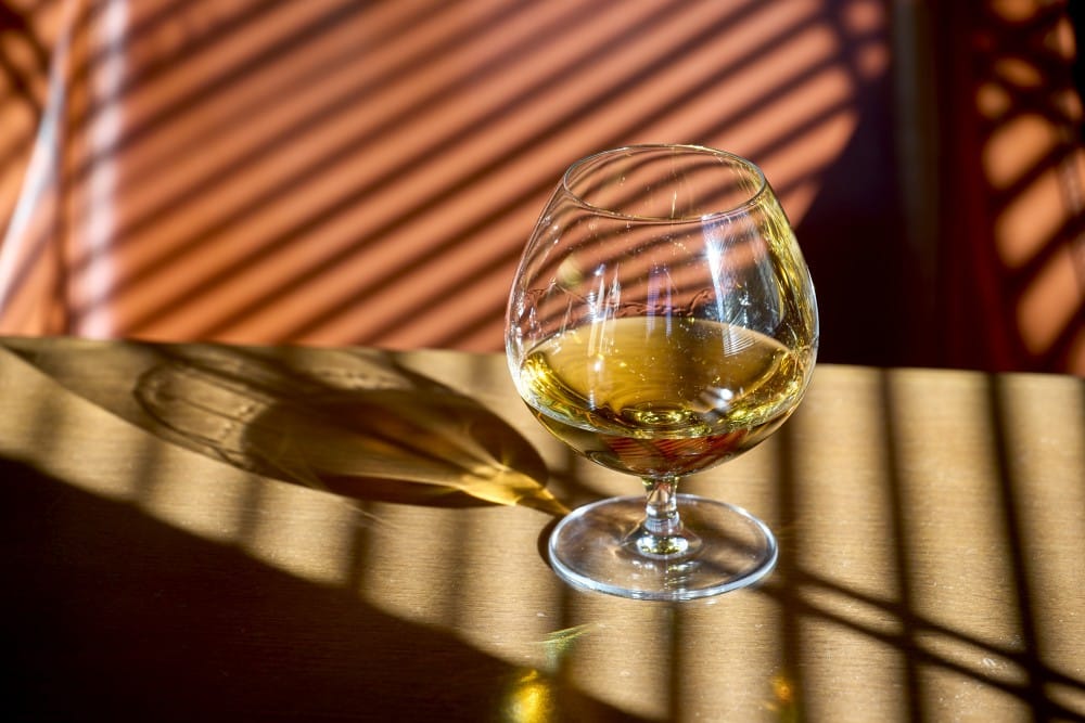 a glass of champagne