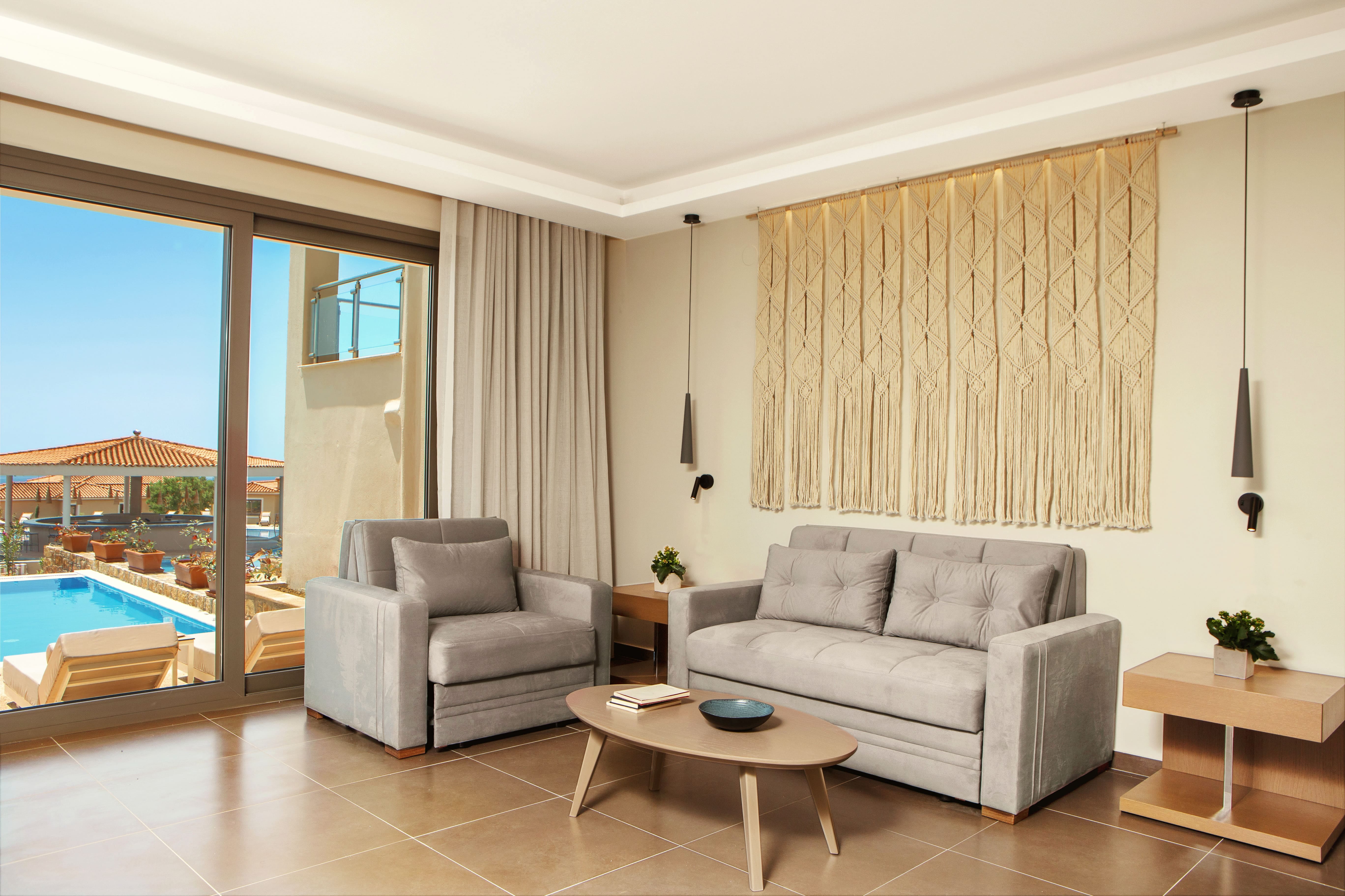 a living room with a couch and a coffee table