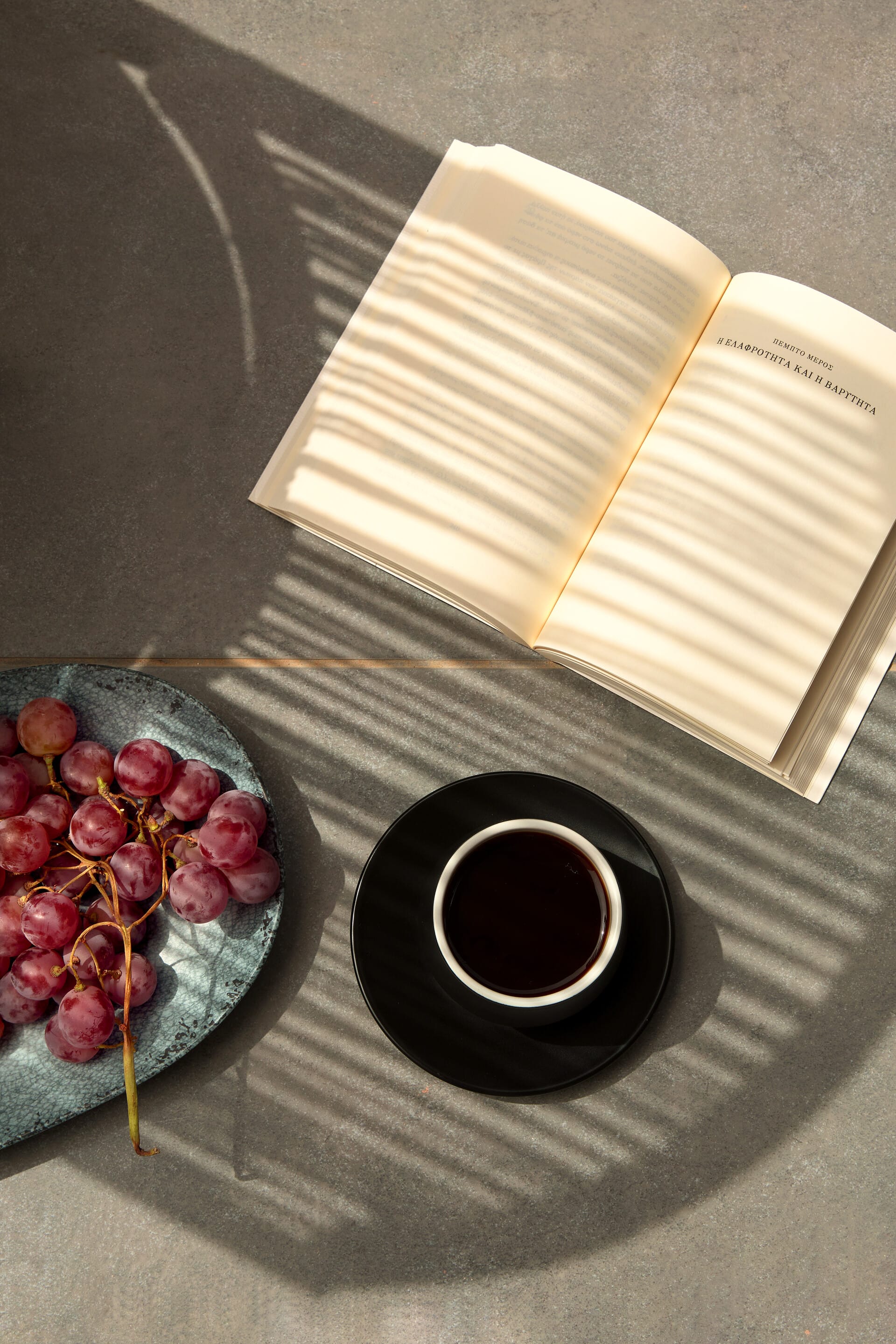 a book and a cup of coffee