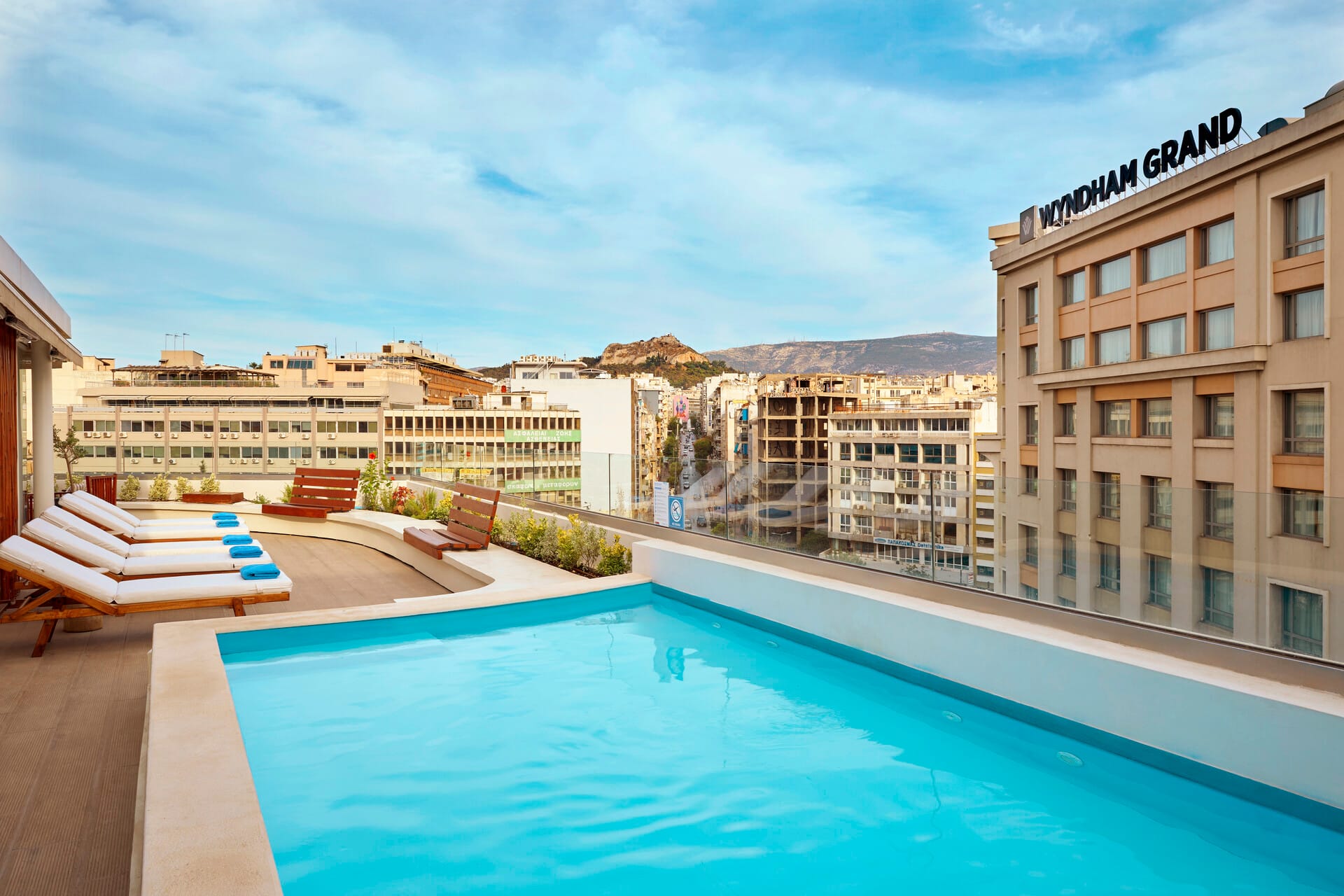 a pool in a resort