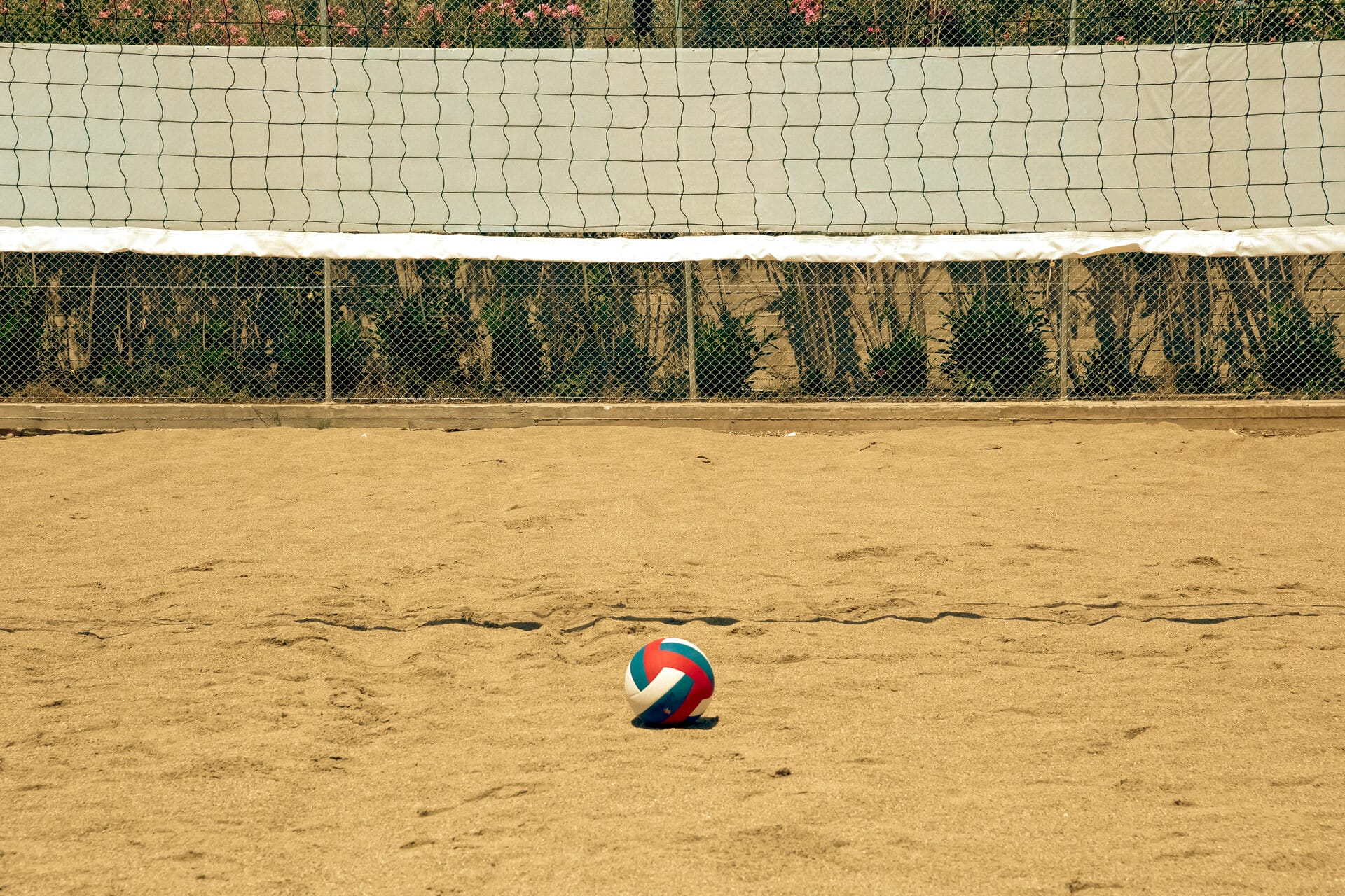 a ball on the ground