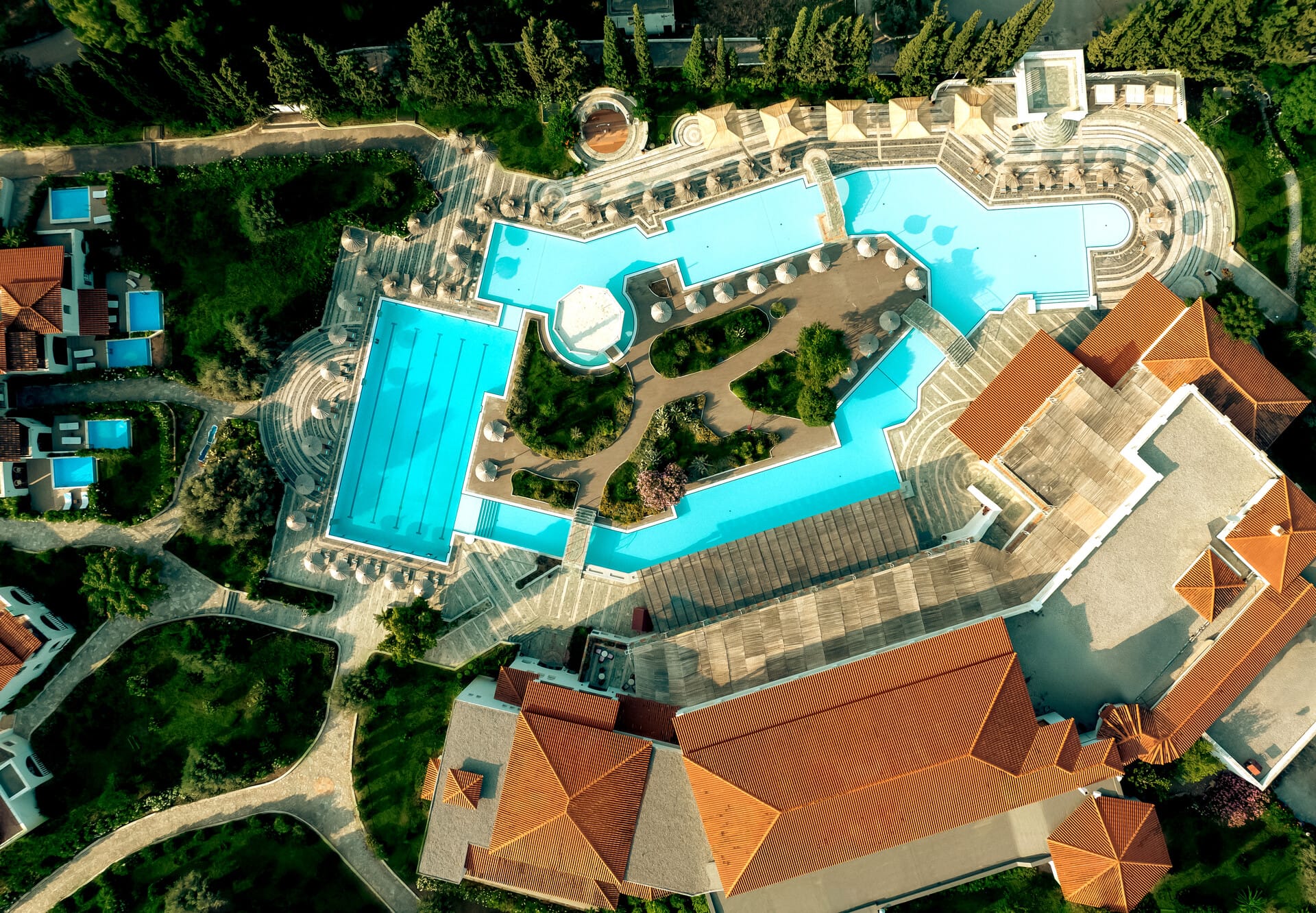 a high angle view of a building