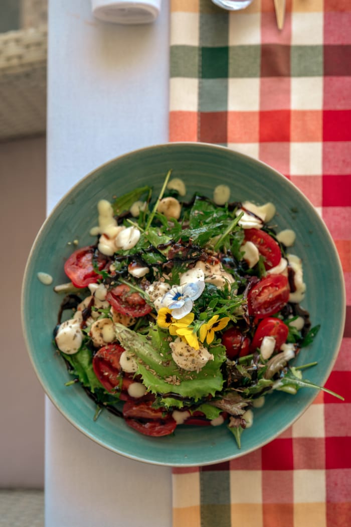 a bowl of salad