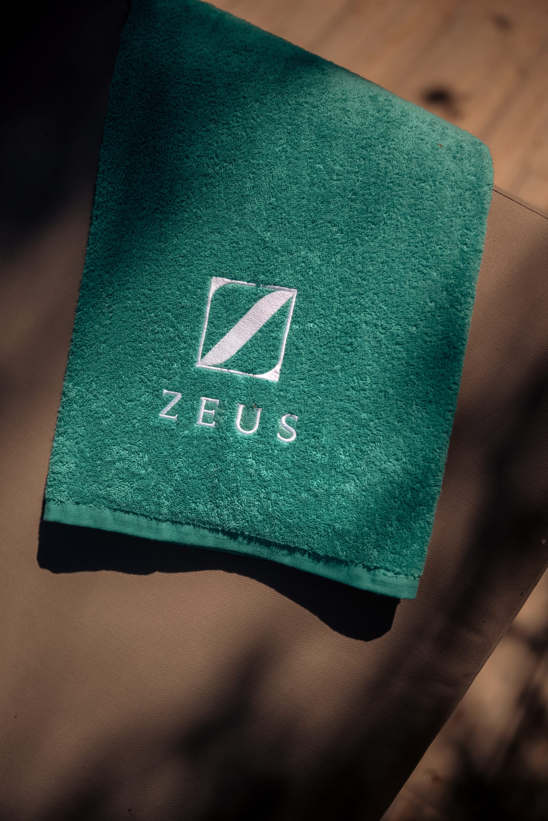 a green shirt with white text